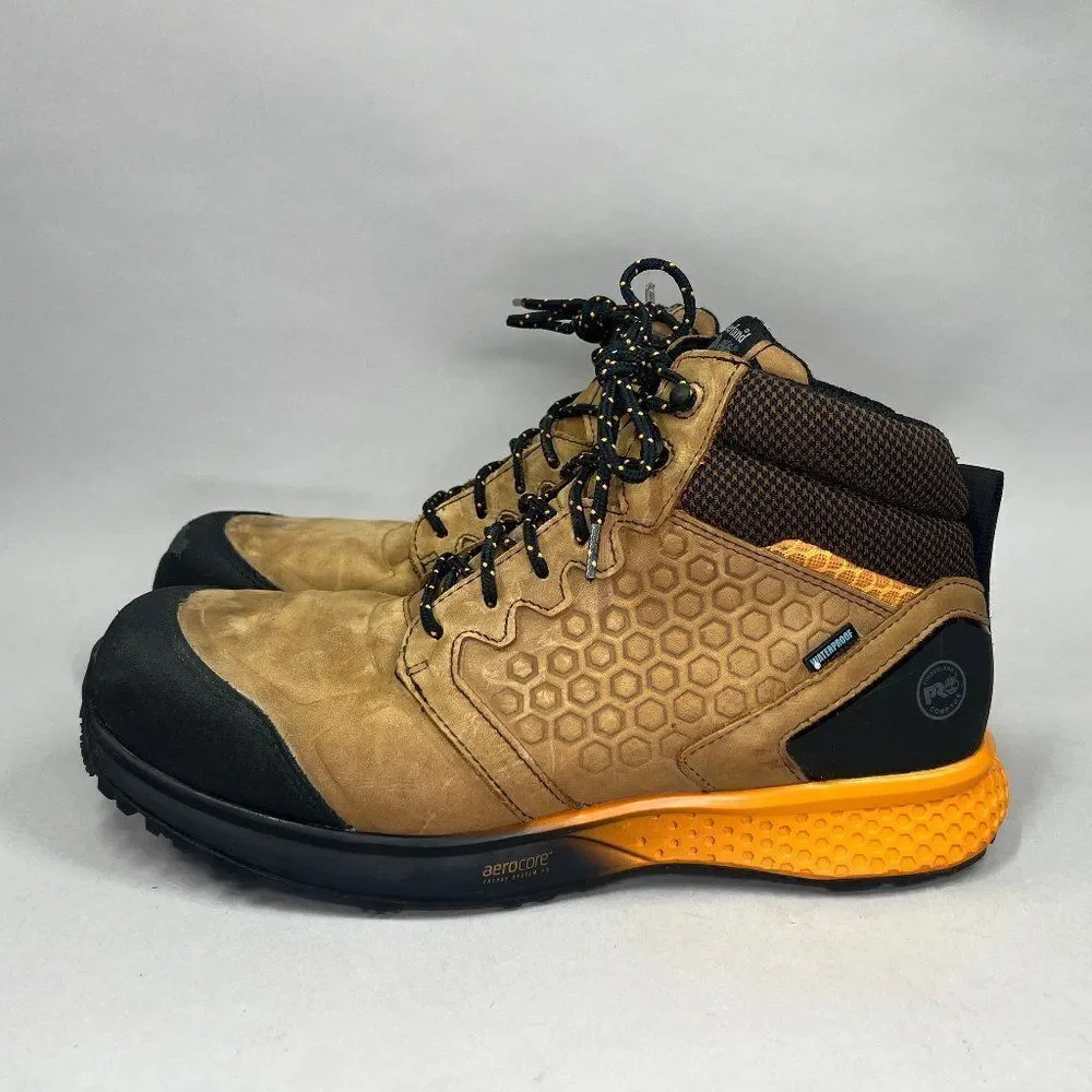 Timberland Pro Boots Mens 13 Reaxion Athletic Hiker Wateproof Composite Toe Work